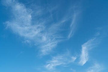 blue sky with some wispy clouds