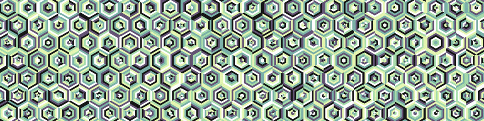  Hexagonal Maze pattern abstract illustration