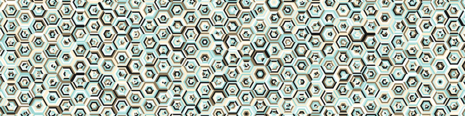  Hexagonal Maze pattern abstract illustration