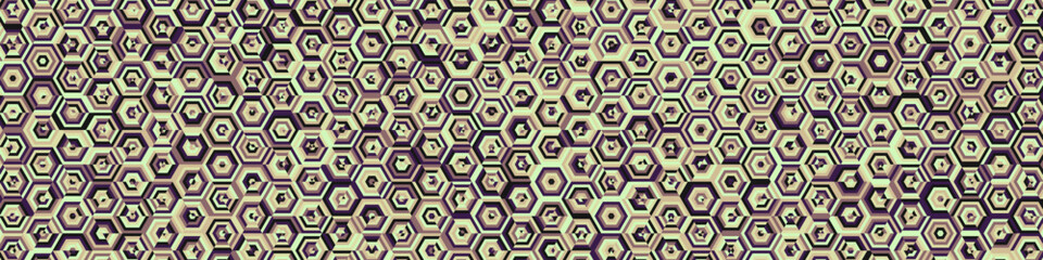  Hexagonal Maze pattern abstract illustration