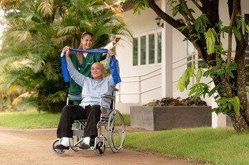 Caring for the elderly in nursing homes.