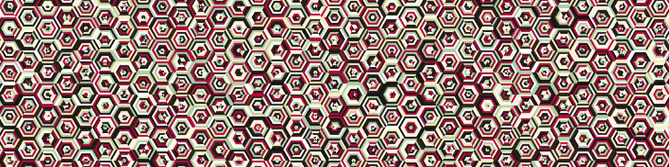  Hexagonal Maze pattern abstract illustration