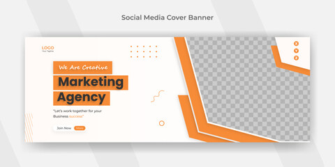 Creative digital marketing facebook cover and web banner template