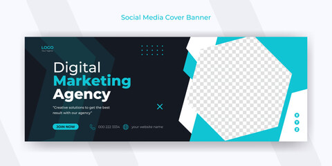 Digital marketing agency facebook cover and web banner template