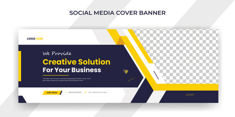 Business Marketing web banner or social media cover template