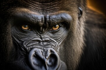 Illustration of a wild animal - Gorilla -  Created with Generative ai