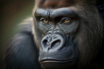 Naklejka premium Illustration of a wild animal - Gorilla - Created with Generative ai