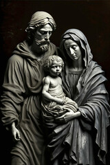 Little Jesus Christ and the holy family. AI generativ. © Dar1930