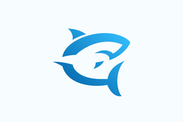Minimalist Shark Logo