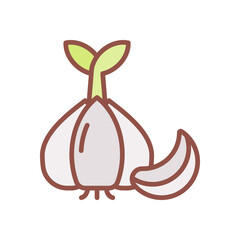 garlic icon for your website design, logo, app, UI. 