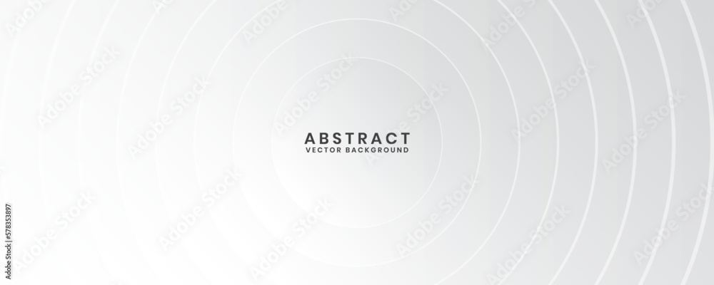 Poster 3d white techno abstract background overlap layer on bright space with circle shape effect decoratio