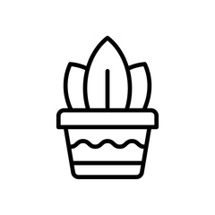 plant pot icon for your website design, logo, app, UI. 