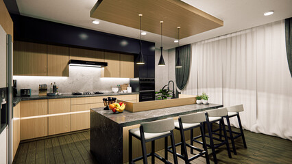 modern kitchen interior