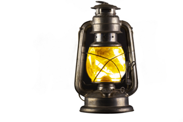 old oil lamp  lantern decoration lightining  isolated 