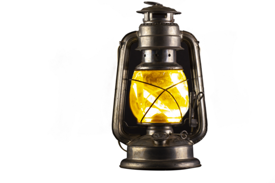 old oil lamp  lantern decoration lightining  isolated 