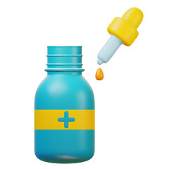 3d liquid eye dropper medical