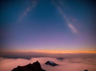 Twilight Skies over the Mountain Range