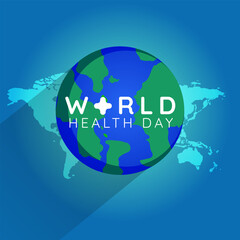 World Health Day is a global health awareness day celebrated every year on 7th April, Special greeting card for world health day