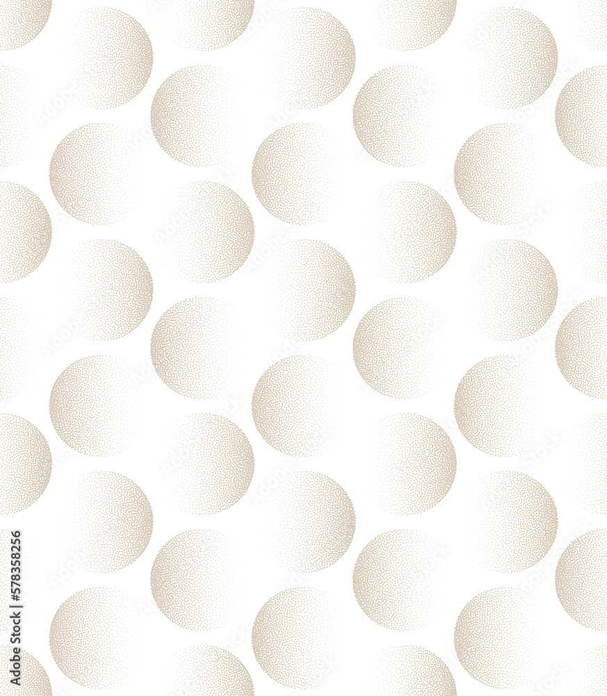 Poster different stipple gradient circles seamless pattern isolated abstract background. 50s 60s 70s retro 