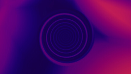 Spiral shape on bright pink blue and purple gradient background. Swirl motion. Abstract tunnel illustration. Dark graphic template for website banner poster cover or placard. Neon glow blurred texture