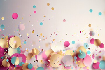 Confetti And Glitter Party Background. Generative AI