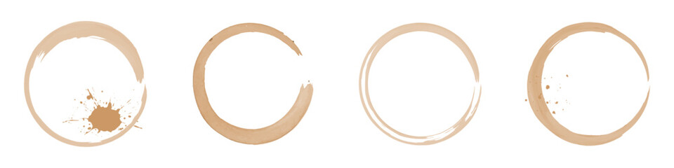 Obraz premium coffee stains. Traces coffee splashes set. Vector.Vector Illustration of Spilled coffee Stains 