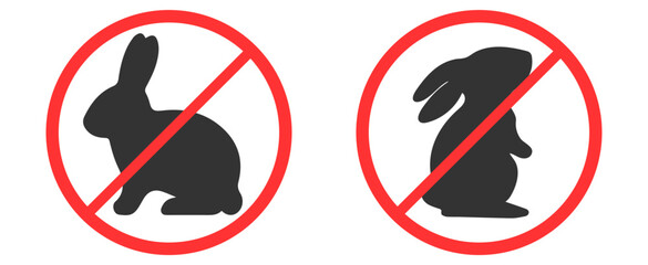 not tested on animals. Animal cruelty free symbol design. Product not tested on animals sign with bunny rabbit stamp. Vector illustration.