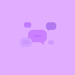 Chatbox communication icon. Group Chat discussion or conversation Notification on smartphone application. Online chat messages to debate between people.
