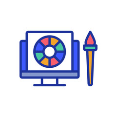 color palette icon for your website design, logo, app, UI. 