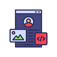 Fototapeta premium portfolio icon for your website, mobile, presentation, and logo design.