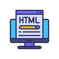html icon for your website, mobile, presentation, and logo design.