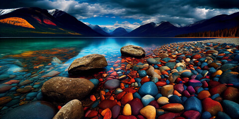 Lake McDonald colorful stones
