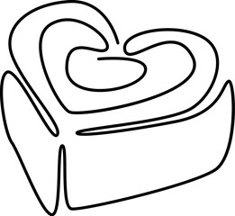 Chocolate candy Line art dessert