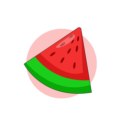Illustration vector graphic of fresh watermelon cartoon, tropical fruit