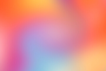 Obraz premium Bright rainbow orange blue gradient background. Various abstract spots