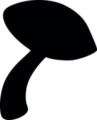 Forest edible mushroom - vector silhouette picture for logo or pictogram. Boletus edulis - edible mushrooms for sign or icon