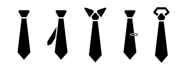 Necktie simple icon for logo. Tie vector illustration in business style.