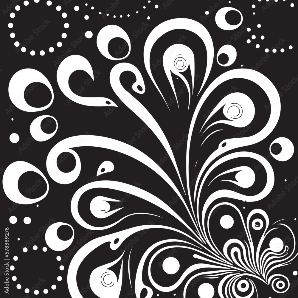Poster enhance your design with this stunning black and white abstract pattern on a vector background