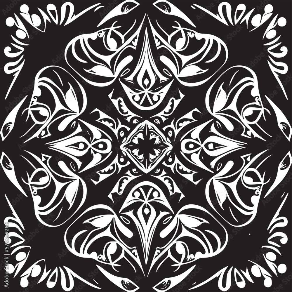 Poster enhance your design with this stunning black and white abstract pattern on a vector background