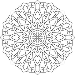 Hand drawn floral mandala vector illustration