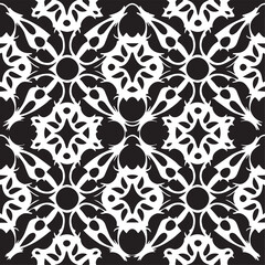 Enhance your design with this stunning black and white abstract pattern on a vector background
