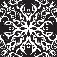 Enhance your design with this stunning black and white abstract pattern on a vector background