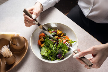 vegetarian salad prepared by the chef
