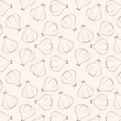 Garlic pattern wallpaper. Garlic vector. wallpaper. Garlic symbol vector.