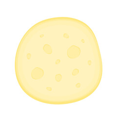 Chapati on white background. Indian food vector. Indian food Nan. illustration of indian food on a white background.