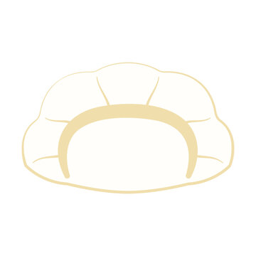 recommend clip art: Gyoza or jiaozi dumpling icon. Jiaozi Chinese dumplings isolated. Traditional food in China.