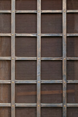 Background of metal old door with lines. A high quality.