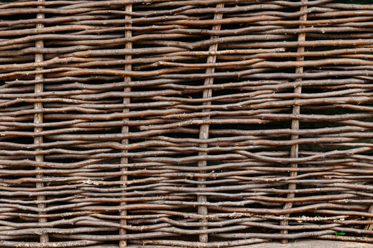 Wicker basket texture , handmade wicker basket