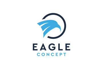 Eagle head logo design illustration