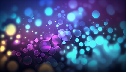 A blue and purple gradient with circular bokeh lights, creating a calming and soothing atmosphere, Generative AI, illustration